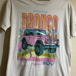 Ford Bronco Kids T-Shirt - Cream & Pink vintage
